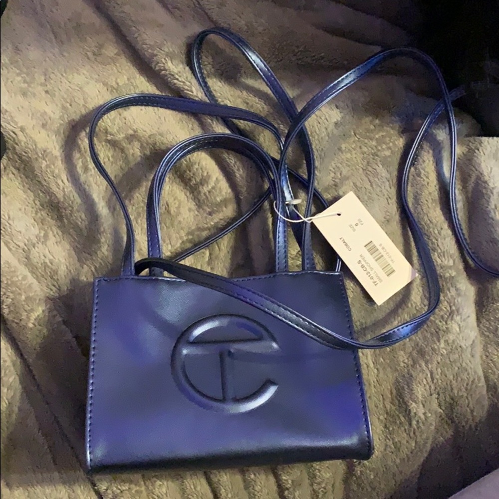 Small cobalt telfar bag